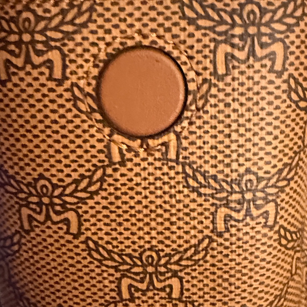 MCM Tan and Black Monogram Bag - Picture 7 of 10